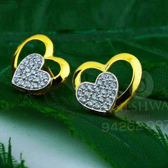 18kt Heart Shape Attractive Fancy CZ Tops ATG -0045