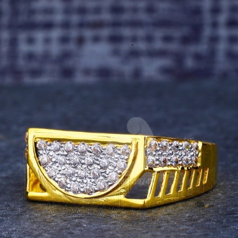 22ct fancy cz gents ring