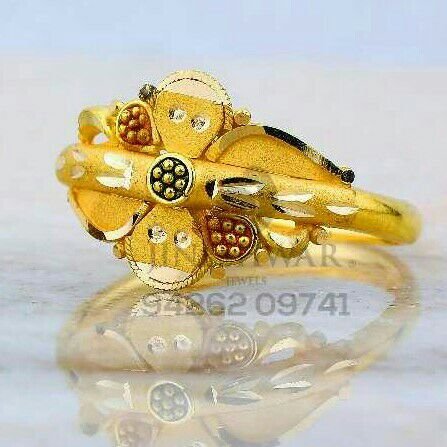 Work Were plain Gold Ladies Ring LRG -0813