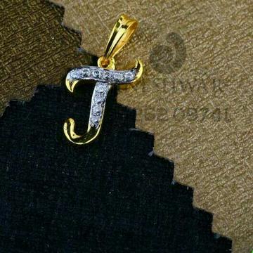 J Name Latter Pendent 18kt