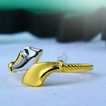 22kt Gold Plain Casting Ladies Ring LRG -0497