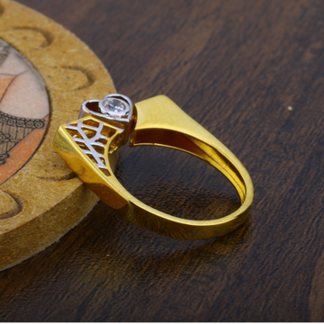 916 CZ Gold Heart Shaped Diamond Ring JJ-017
