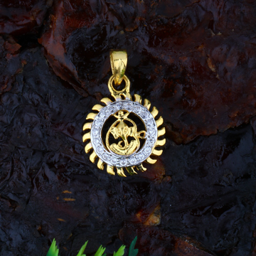 916 CZ Gold Ganesha Pendant JJ-P039