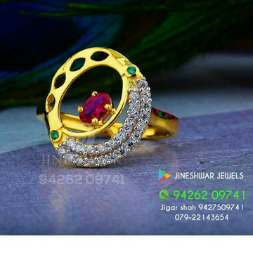 916 fancy gold cz ladies ring lrg -0273