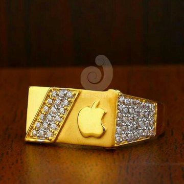 22ct Apple Cut Cz Gents Ring