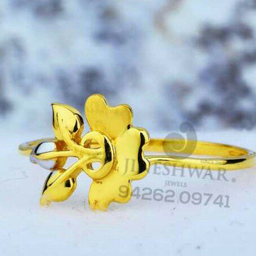 Attractive Plain Gold Ladies Ring LRG -0435