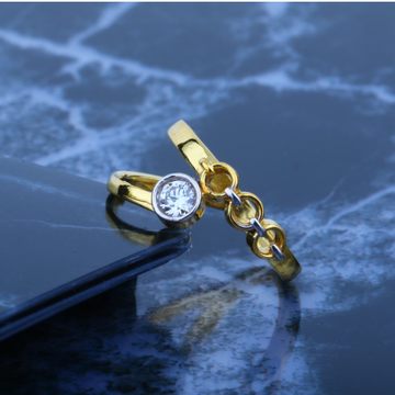 916 CZ Gold Ladies Solitaire Ring JJLR-026
