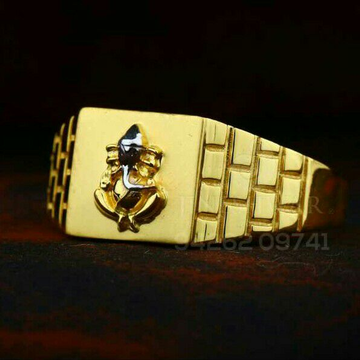 Ganpati Plain Casting Gents Ring 916