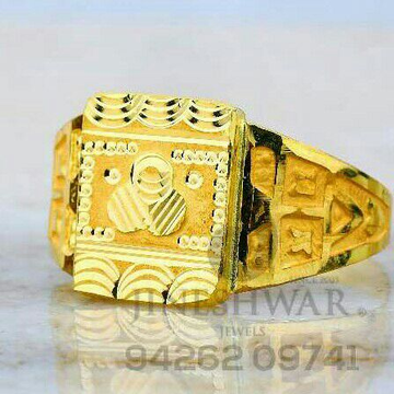 Work Were Plian Gold Fancy Gents Ring