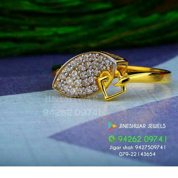 Attractive Gold Cz Fancy Ladies Ring LRG -0321