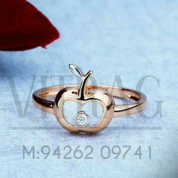 18kt Rose Gold Fancy Plain Ladies Ring LRG -0773