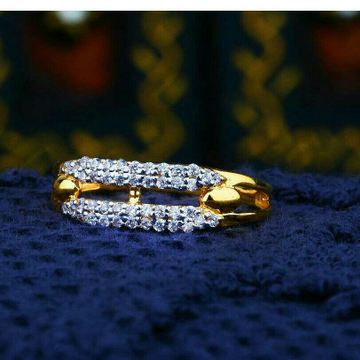 Gold Attractive Cz Fancy Ladies Ring LRG -0313