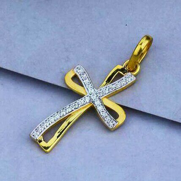 22ct Cz Fancy Cross Pendant