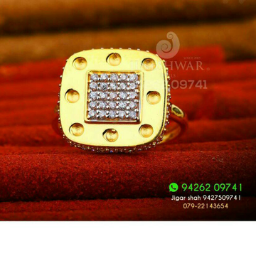 Classic Cz Gold Fancy Ladies Ring LRG -0191