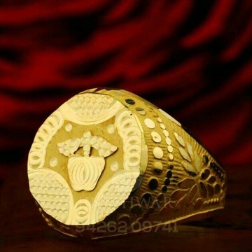 Fancy Plain Gold Gents Ring