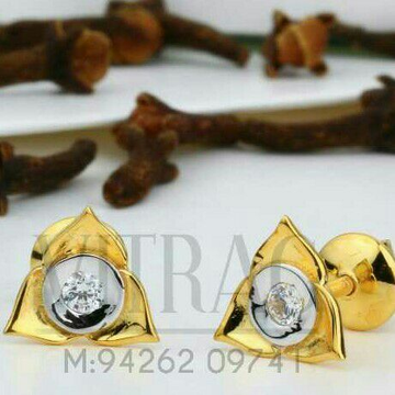 18kt Flower Shape Fancy Solitar Stone Tops STG -00...