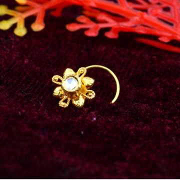 22KT Gold Flower Design Jadtar Nosepin JJ-022