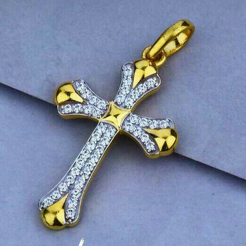 Fancy 22ct Cz Cross Pendant