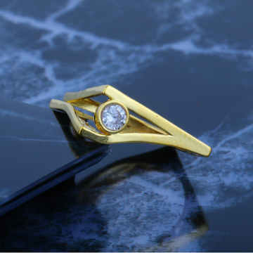 916 CZ Gold Ladies Solitaire Ring JJLR-023
