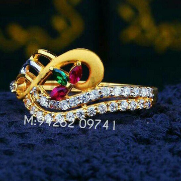 Fancy 22kt Cz ladies Ring LRG -0251