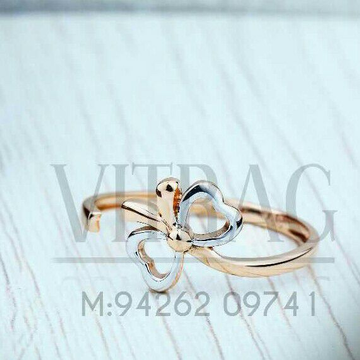 18kt Heart Design Fancy Rose Gold Ladies Ring LRG...