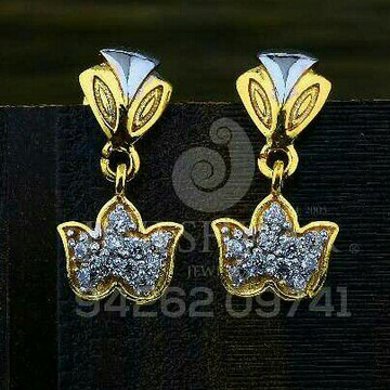 18kt Flower Designe Cz Gold Ladies Tops ATG -0730