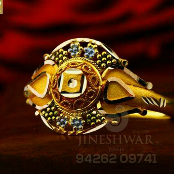 Fancy Attractive Plain Gold Ladies Ring LRG -0815