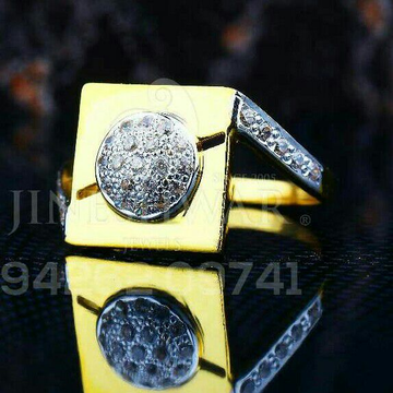 Gold Cz Fancy 916 Ladies Ring LRG -0166
