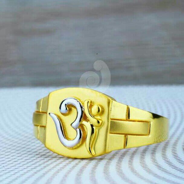 22ct Om Design Plain Casting Ring