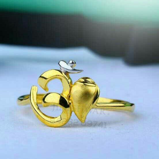 916 Om Plain Gold Casting Ladies Ring LRG -0617