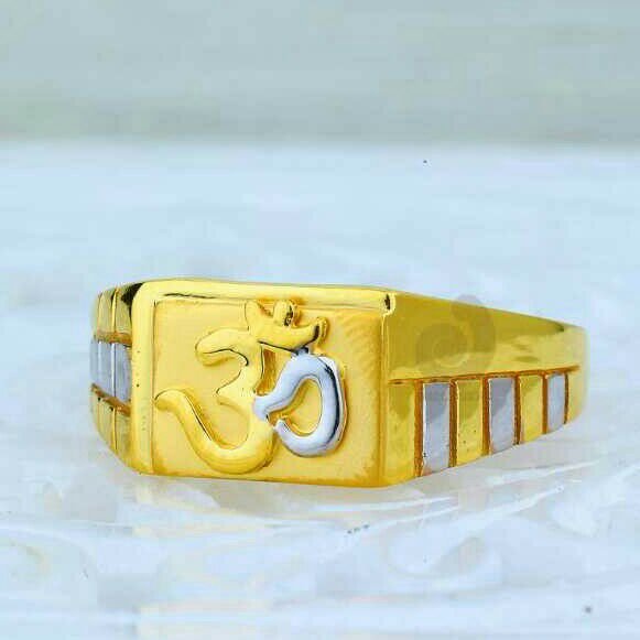 22ct Plain Om Gents Ring