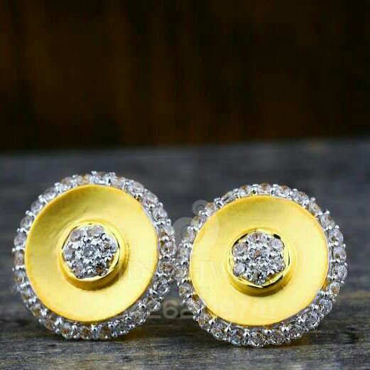 18kt Precious Round Shape Gold Cz Ladies Tops ATG -0293