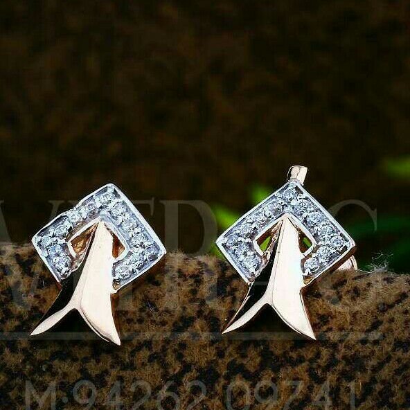 18kt Different Rose Gold Fancy Cz Tops ATG -0358