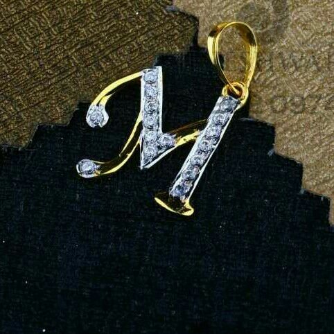 M Name Letter Pendent