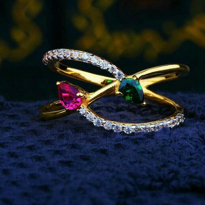 Exclusive Color Stone Fancy Cz Ring LRG -0038