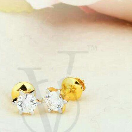 18kt Singal Stone Star Shape Tops STG -0020