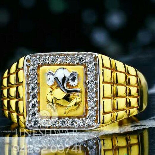 Showroom of 22 kt gold casting fancy gents ring | Jewelxy - 133037