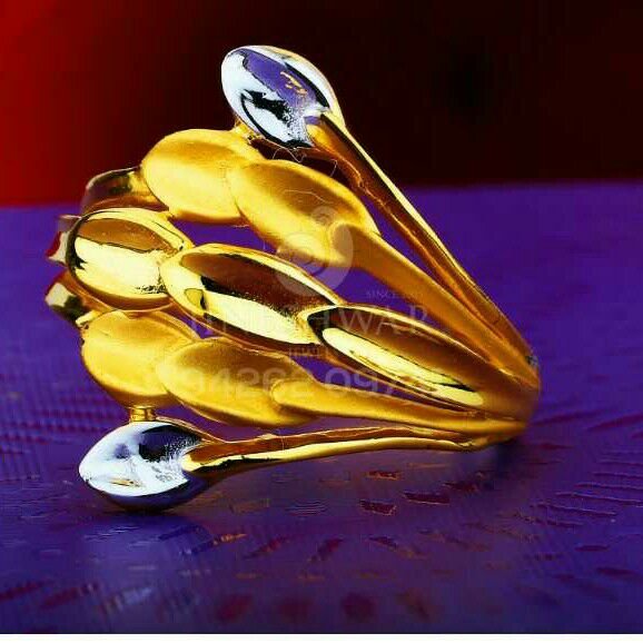 Fancy highpolish gold ladies ring lrg -0437