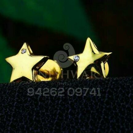 18kt Star Shape Cz Gold Beby Tops ATG -0503