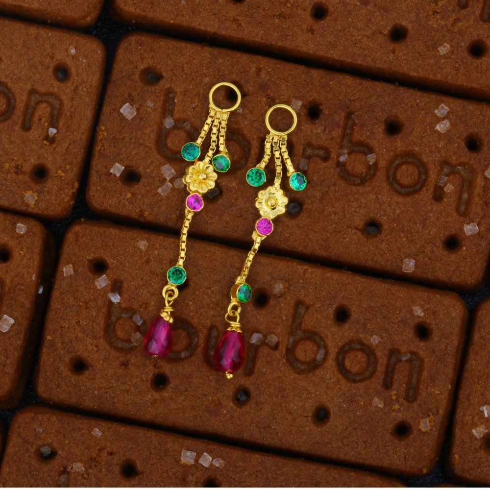 Gold earrings on sale latkan design