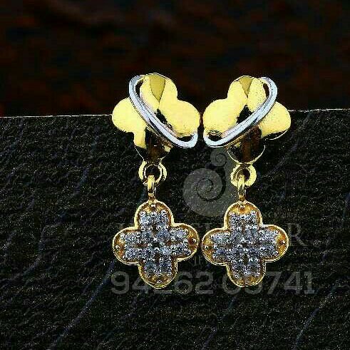 18kt Gold Cz Fancy Ladies Tops ATG -0560