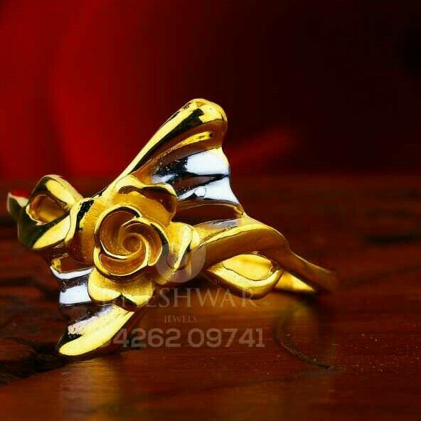 Designer Plain Casting Gold Ladies Ring LRG -0446