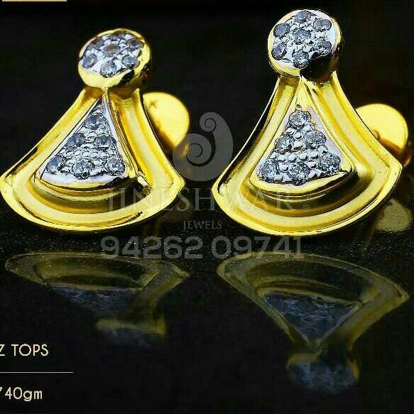 18kt Special Occation Were Cz Gold Ladies Tops ATG -0288