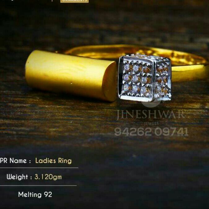 Attractive Gold Cz Fancy ladies Ring LRG -0083