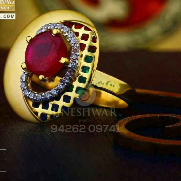 Stunning Cz Gold Ladies Ring LRG -0423
