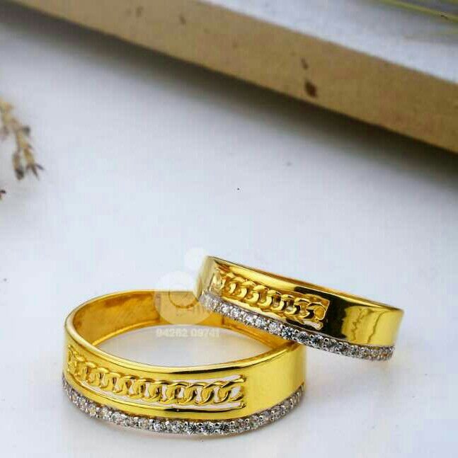 22 Ct Cz Fancy Couple Ring