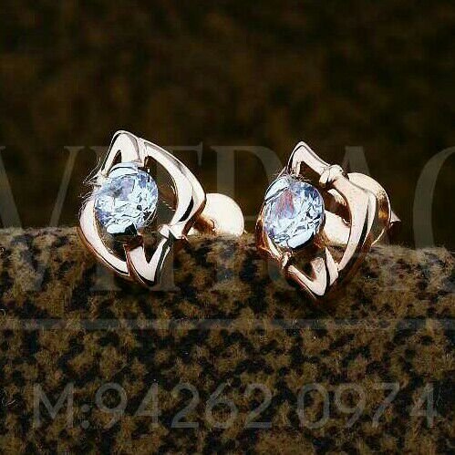 18kt solitar stone rose gold tops atg -0236