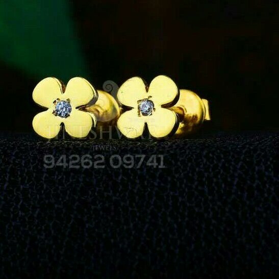 18kt Flower Design Plain Gold Ladies Tops ATG -0506