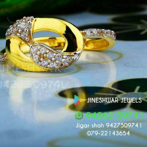 Shine Brightner Gold Cz Ladies Ring LRG -0265