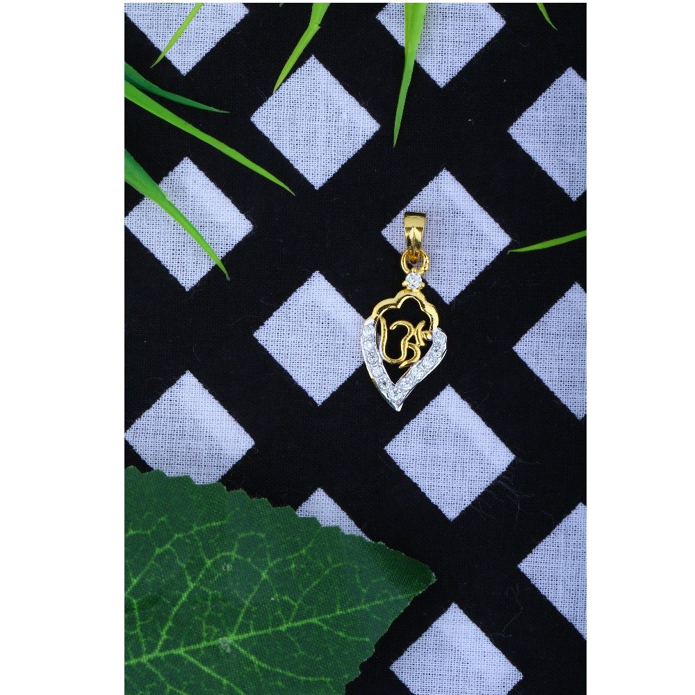 916 Gold Om Design Pendant JJ-P032